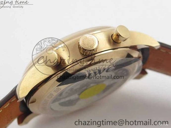 MIROTIME 0108 Portugieser Chrono  42 IW390406 RG ZF 1:1 Best Edition Blue Dial on Brown Leather Strap A Durable 7129